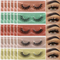 APCYUST Lashes Bulk – 30 Pairs, 5 Styles, Faux Mink Eyelashes (15mm/16mm) Wholesale