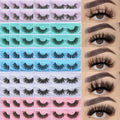 APCYUST Lashes Bulk 50 Pairs – 15mm & 18mm Full Eyelashes with Glitter Cases