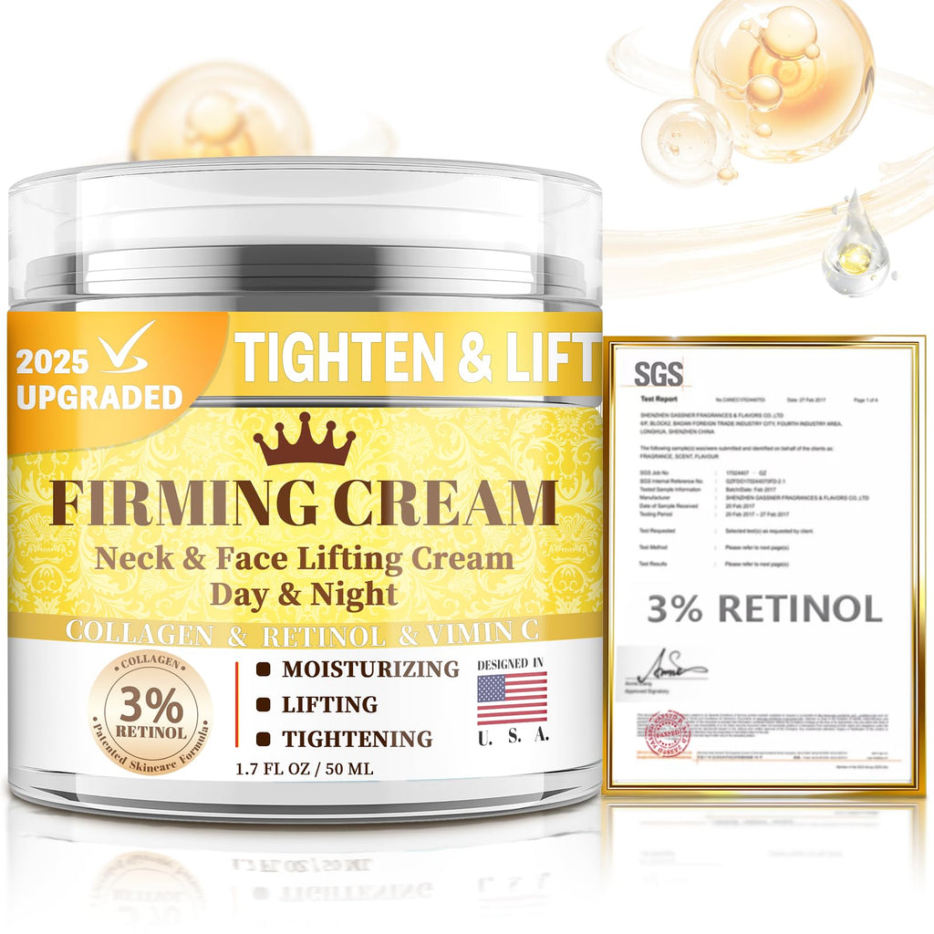 APLEFBE 3% Retinol Cream – Anti-Aging Face & Neck Moisturizer with Hyaluronic Acid