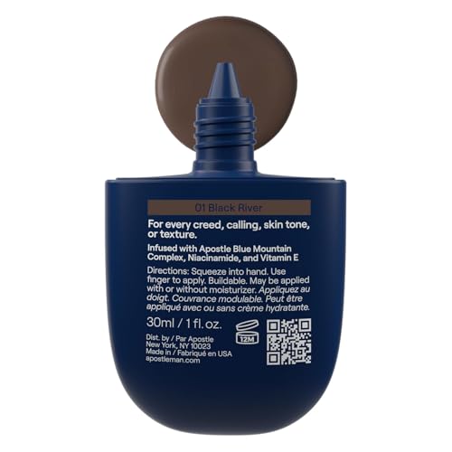 APOSTLE Reclaim Tinted Moisturizer for Men – Black River, 1 oz