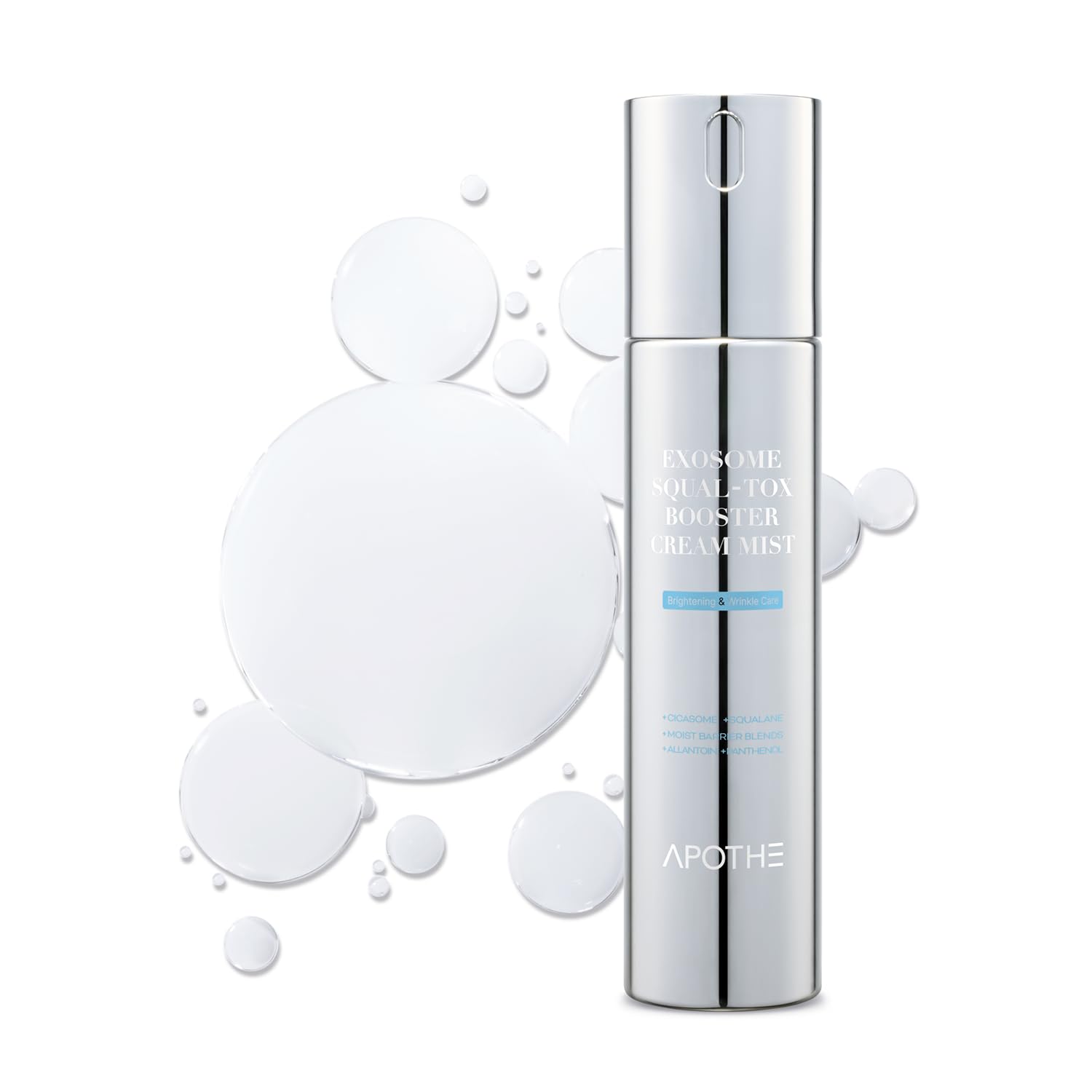 APOTHE Exosome Squal-Tox Booster Cream Mist – Hydration, Soothing, and Brightening (3.38 fl oz / 100 ml) | Squalane, Centella Asiatica & Niacinamide