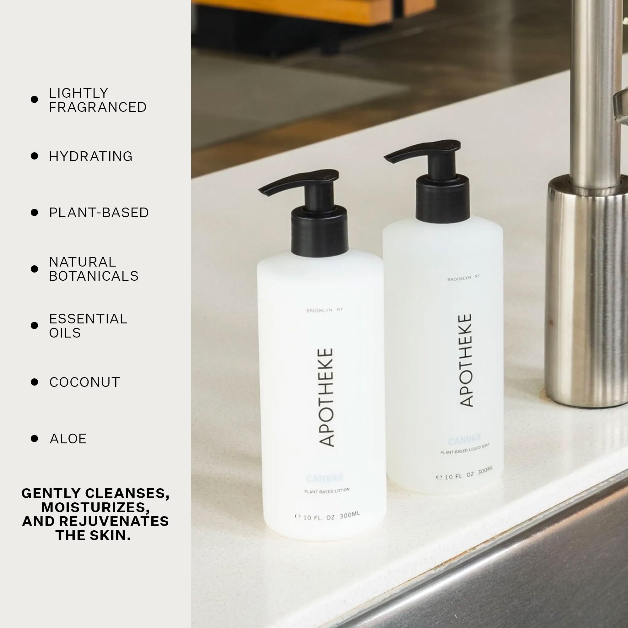 APOTHEKE Canvas Hand Soap – Hydrating 10 Fl Oz with Premium Fragrance Oils
