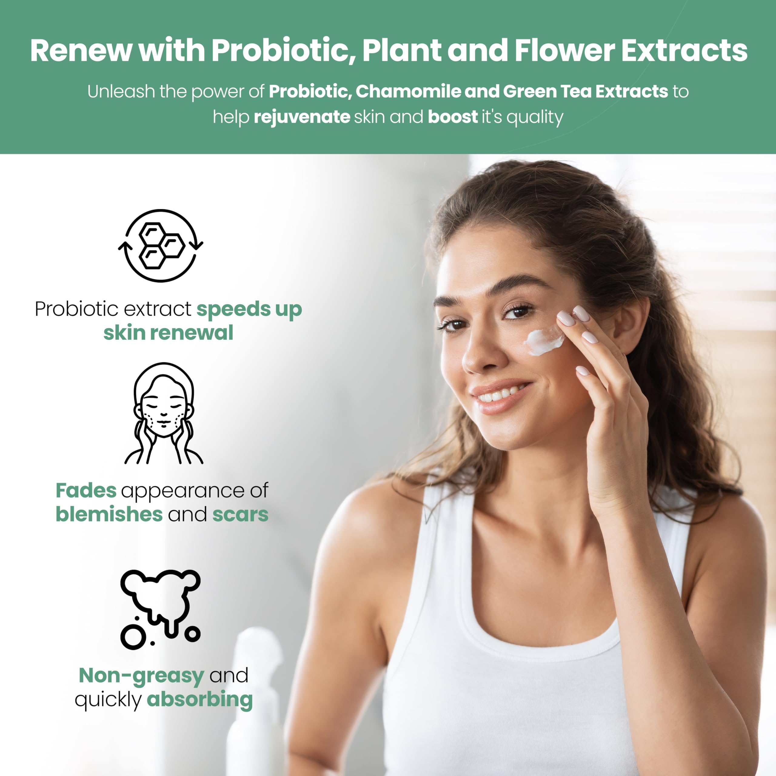 AppleBiotic Hydrating Face Cream – Fragrance-Free, For Dry, Oily & Sensitive Skin | 1.7 oz