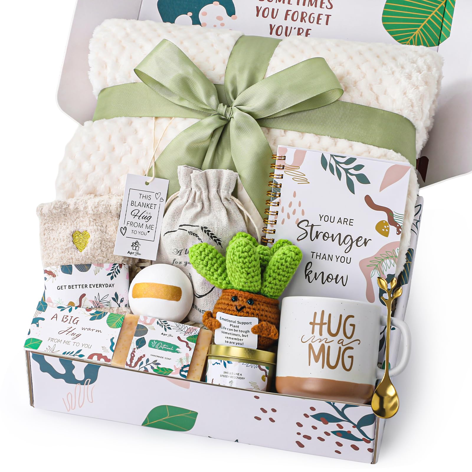 APRBOX Get Well Gifts for Women – Self Care Gift Basket & Recovery Package