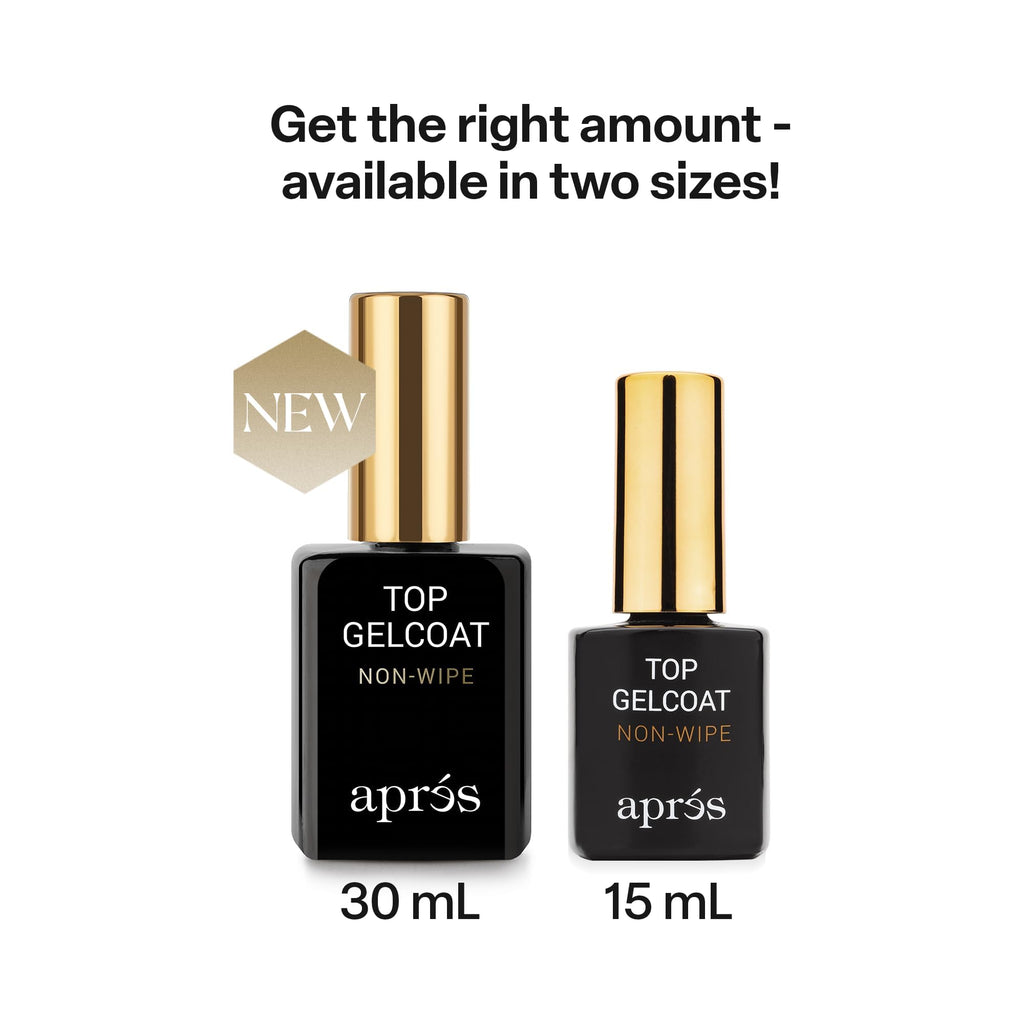 APRÉS Non-Wipe Glossy Top Gelcoat 15ml – HEMA & TPO-Free, Fast-Cure Shine