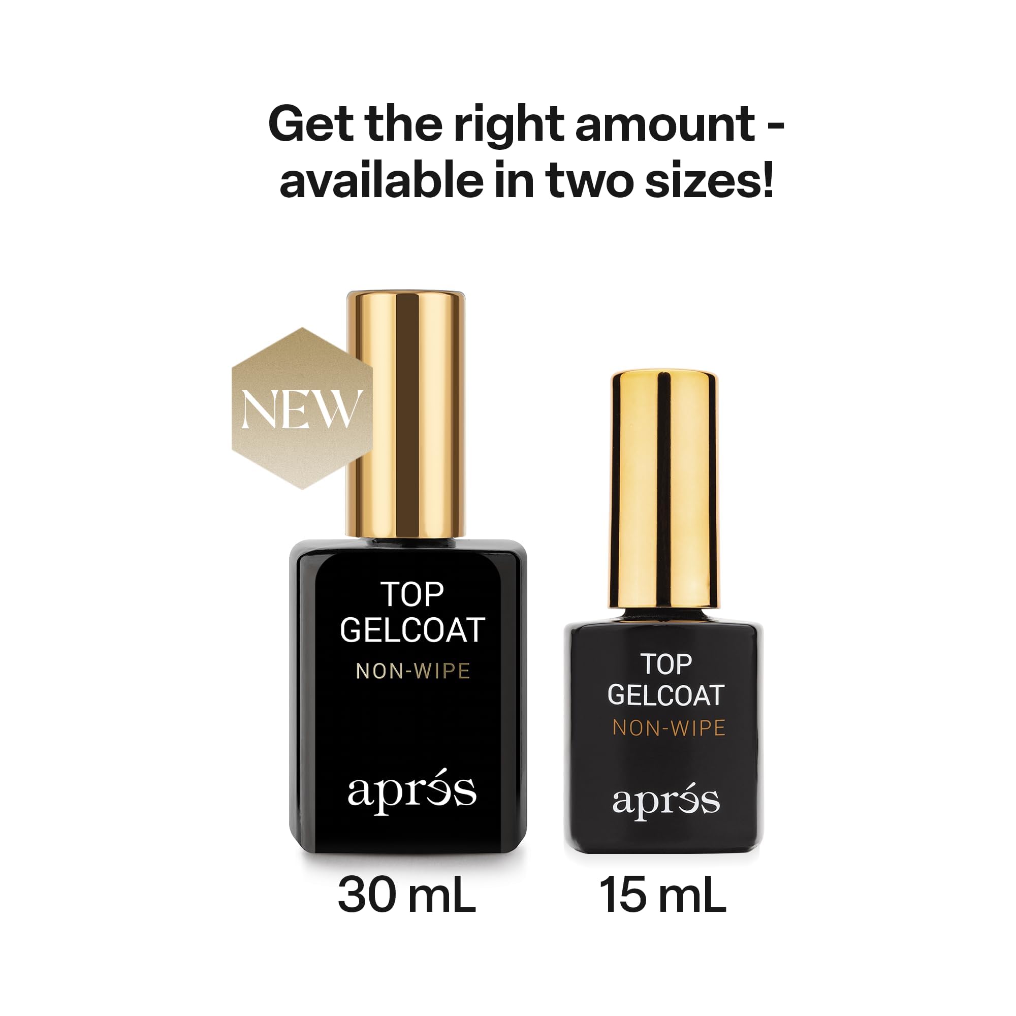 APRÉS Non-Wipe Glossy Top Gelcoat 15ml – HEMA & TPO-Free, Fast-Cure Shine