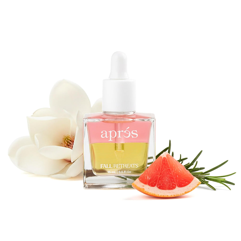 APRÉS Apres Light & Shadow Cuticle Serum – Nourishing Almond & Jojoba Oil, Turmeric, Vitamin B, 15 mL | Fall Retreats Grapefruit, Rosemary & Magnolia