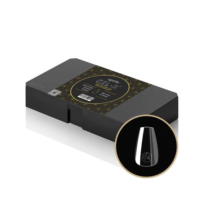 APRÉS Gel-X Nail Starter Kit — 14 Sizes with Half Sizes Included (Sculpted Coffin Short)