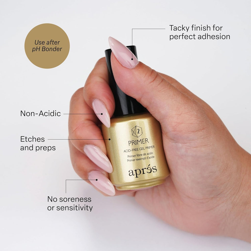 APRÉS Gel-X Extend Gel Bundle — Gold Bottle, pH Bonder & Non-Acidic Primer, 15 ml