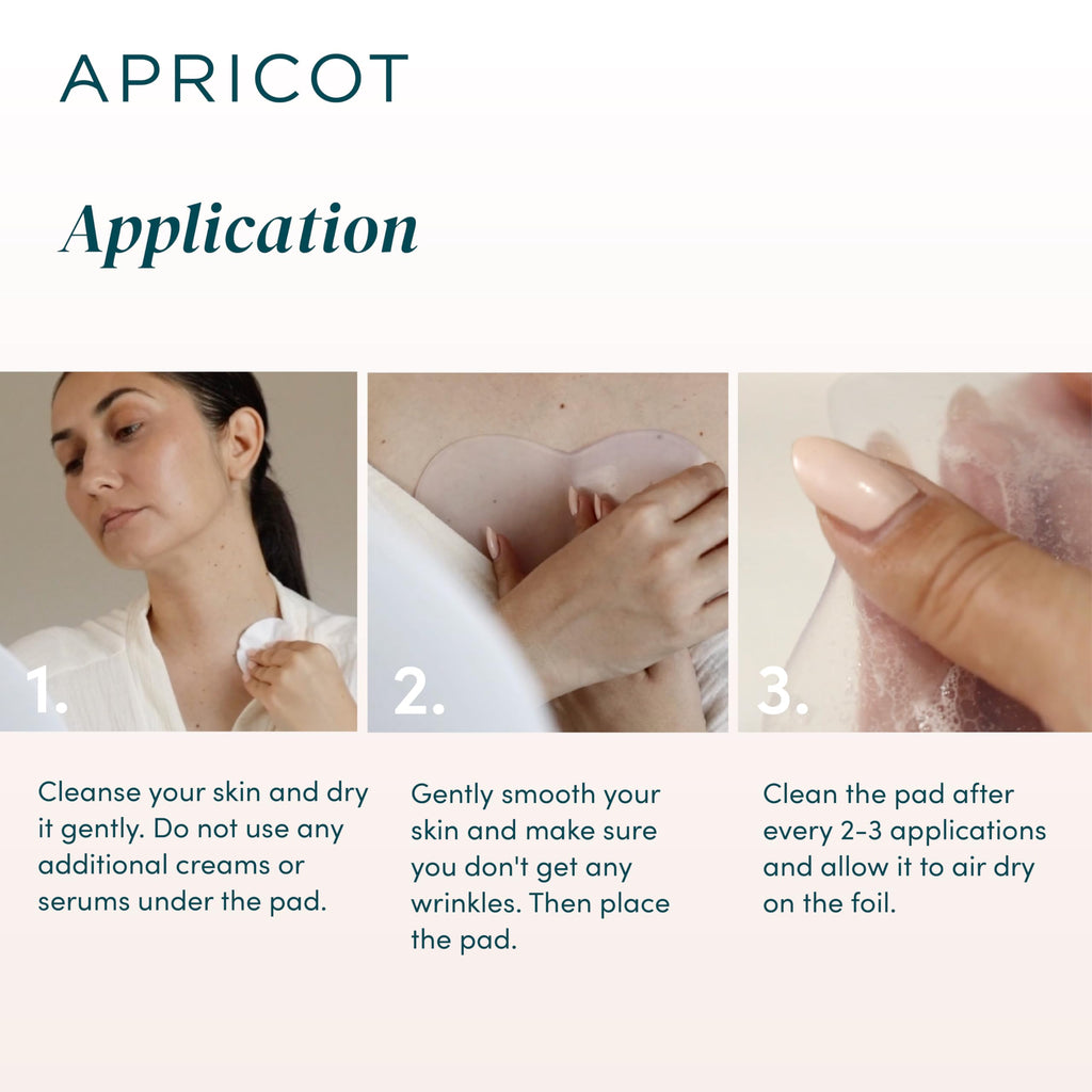 APRICOT Liberté Décolleté Silicone Chest Patch with Hyaluronic Acid | 30x Reusable | Made in Germany