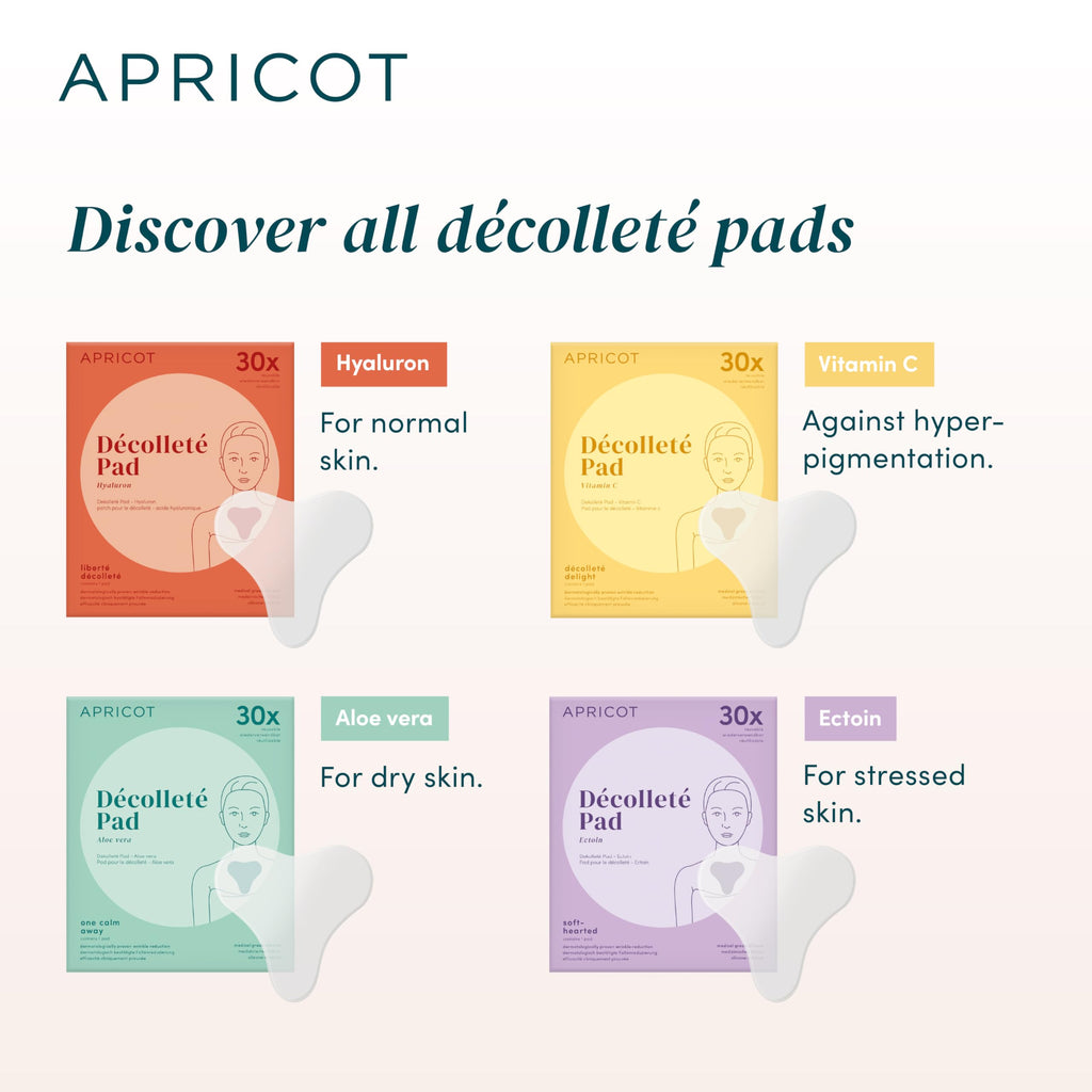 APRICOT Liberté Décolleté Silicone Chest Patch with Hyaluronic Acid | 30x Reusable | Made in Germany