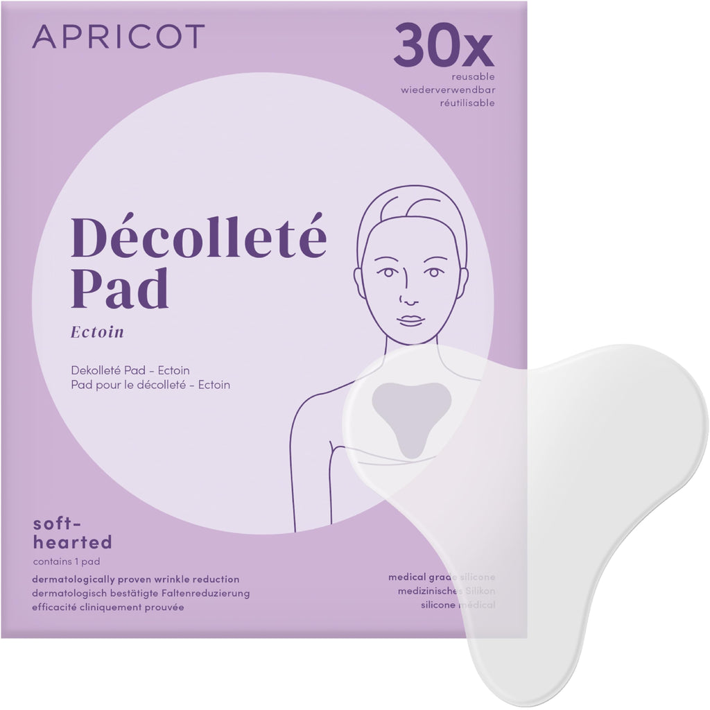APRICOT Beauty & Healthcare Silicone Chest Pad with Ectoin – Reusable Décolletage Patch, Made in Germany