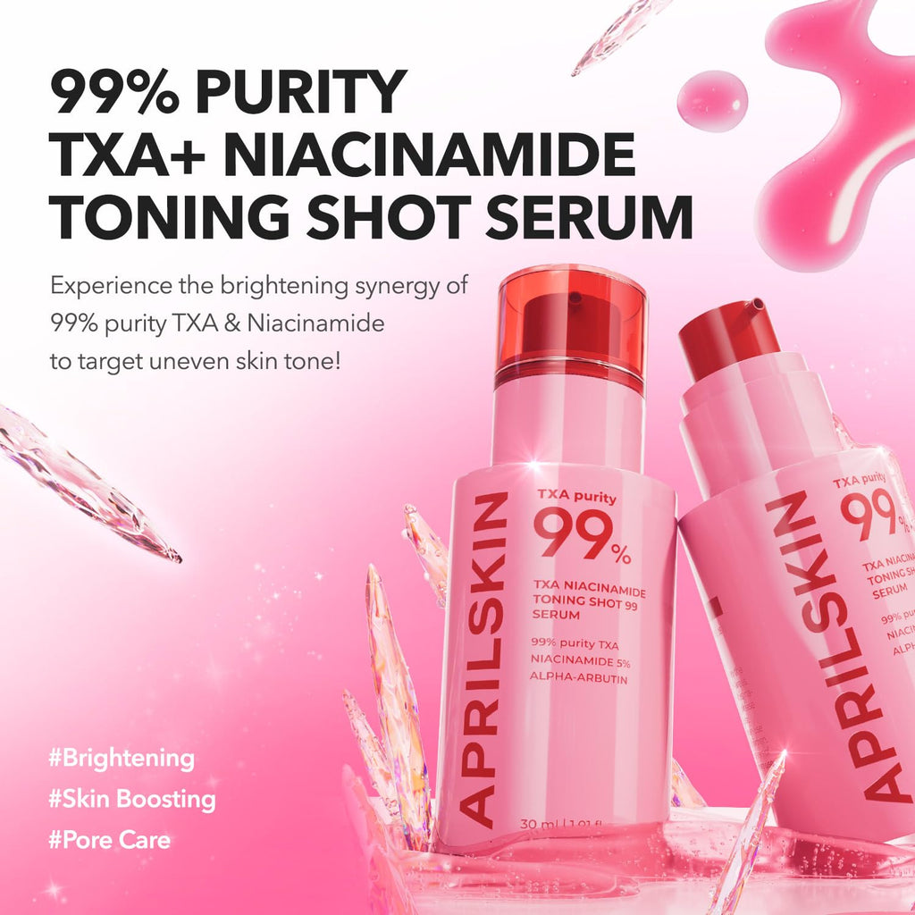 APRILSKIN TXA Niacinamide Toning Shot – 99% TXA + Niacinamide 5% | Skin Booster Serum