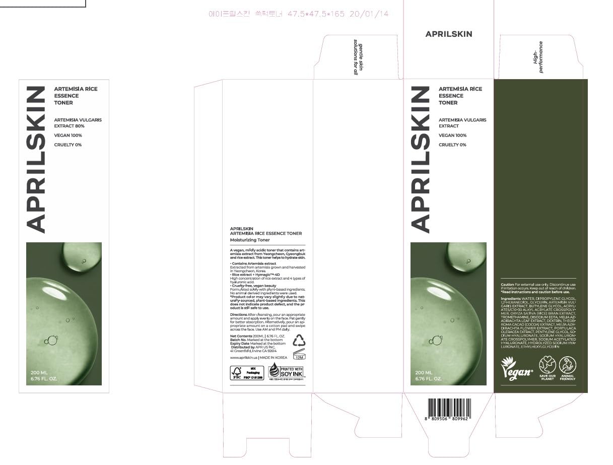 APRILSKIN Artemisia Korean Rice Toner – 100% Mugwort, Hydration Boost