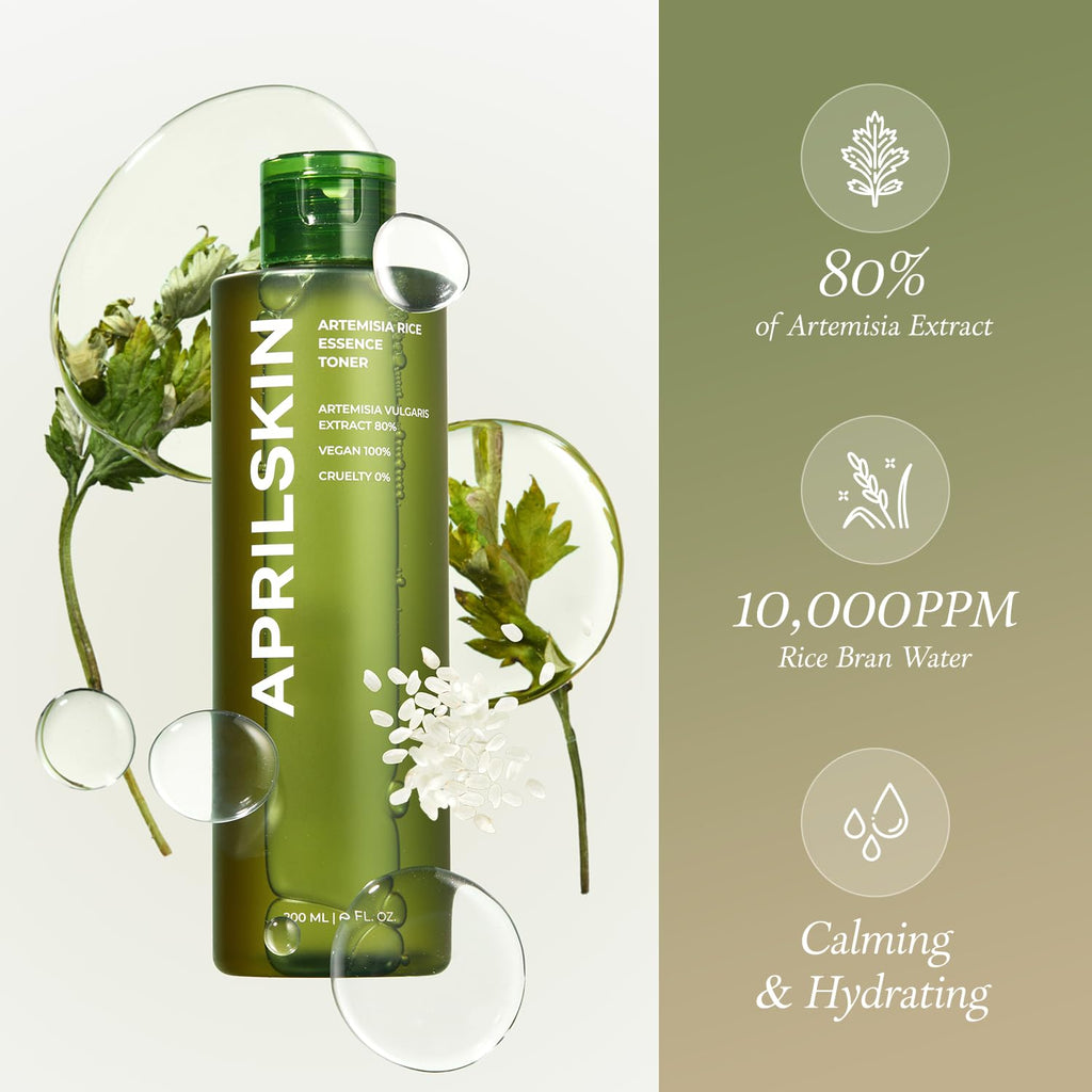 APRILSKIN Artemisia Korean Rice Toner – 100% Mugwort, Hydration Boost