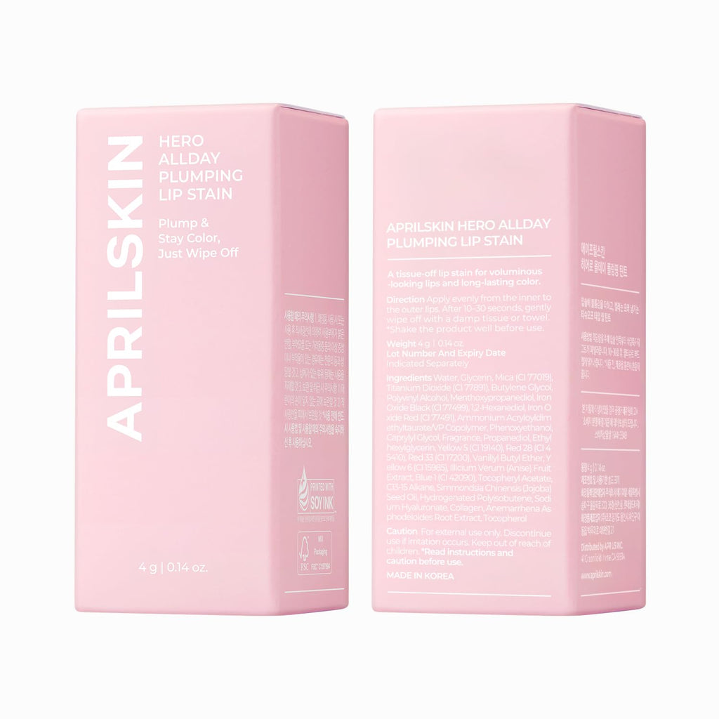APRILSKIN Hero All Day Plumping Lip Stain - 24H Transfer-Proof Rose Tint