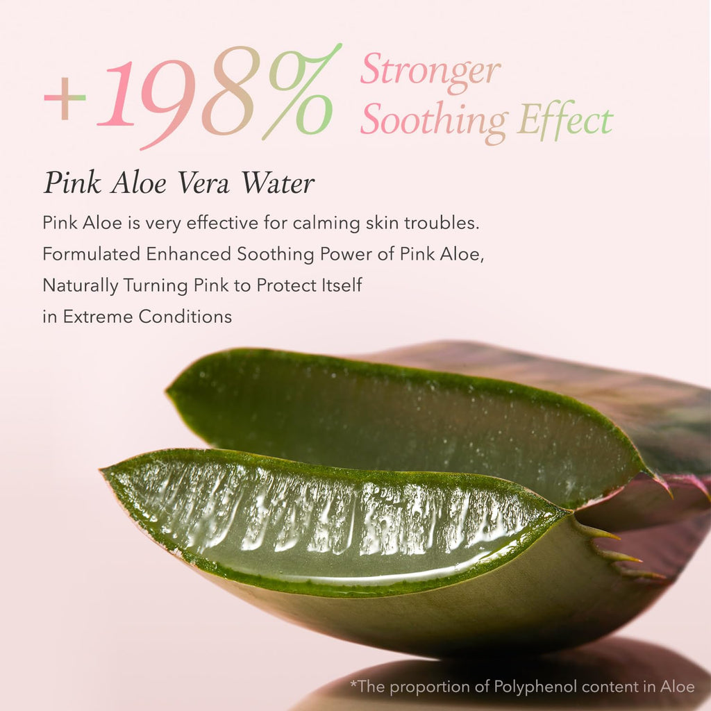 APRILSKIN Pink Aloe Vita Toner — Hydrating, Non-Sticky Calming Toner with 80% Pink Aloe Vera Water (8.45 fl oz)