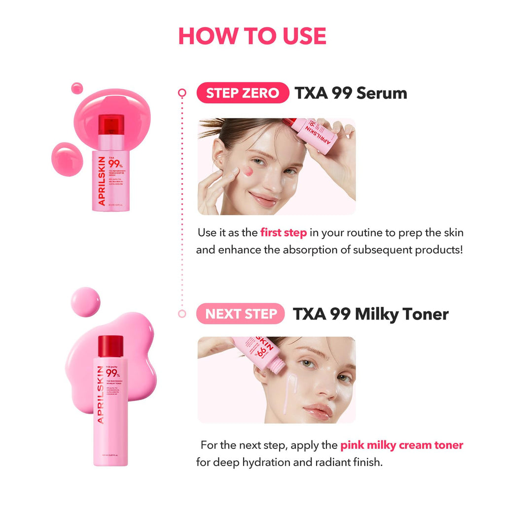 APRILSKIN TXA Niacinamide Toning Shot – 99% TXA + Niacinamide 5% | Skin Booster Serum