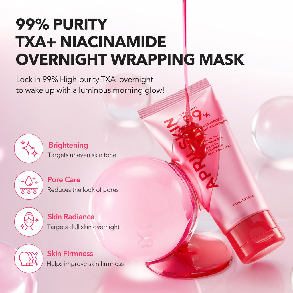 APRILSKIN TXA Niacinamide 99 Overnight Wrapping Mask | 8-Hour Toning, Firming & Pore Care