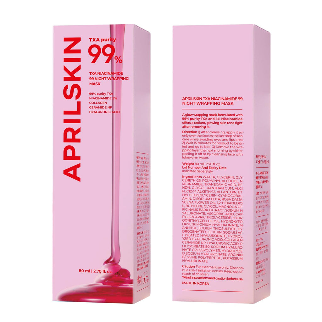 APRILSKIN TXA Niacinamide 99 Overnight Wrapping Mask | 8-Hour Toning, Firming & Pore Care