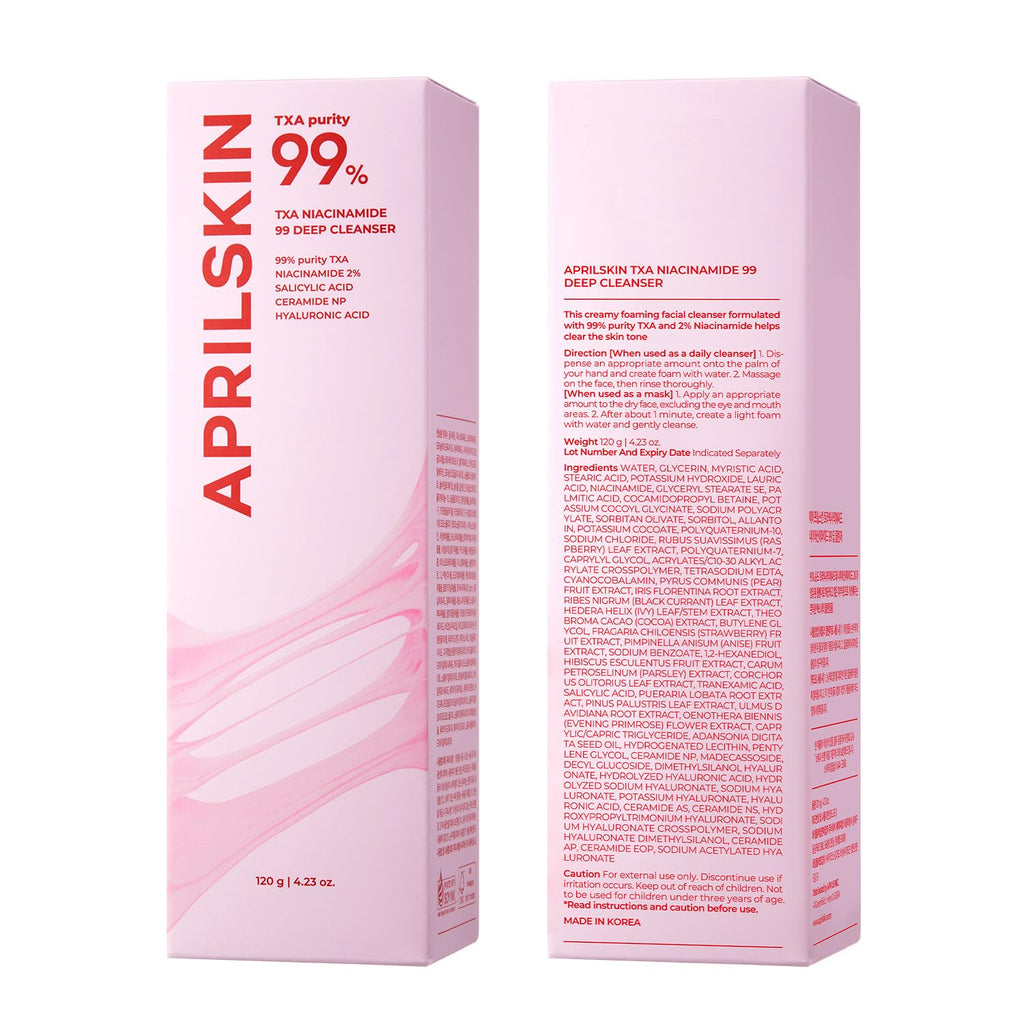 APRILSKIN TXA Niacinamide 99% Pink Bubble Gum Deep Cleanser | Pore & Blackhead Care | 4.23 fl oz