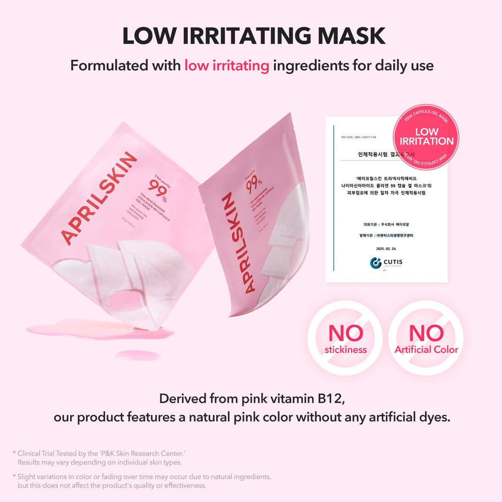 APRILSKIN TXA Pink Capsule Gel Mask | Overnight Glow with 99% TXA for Uneven Tone, Hydration & Radiance