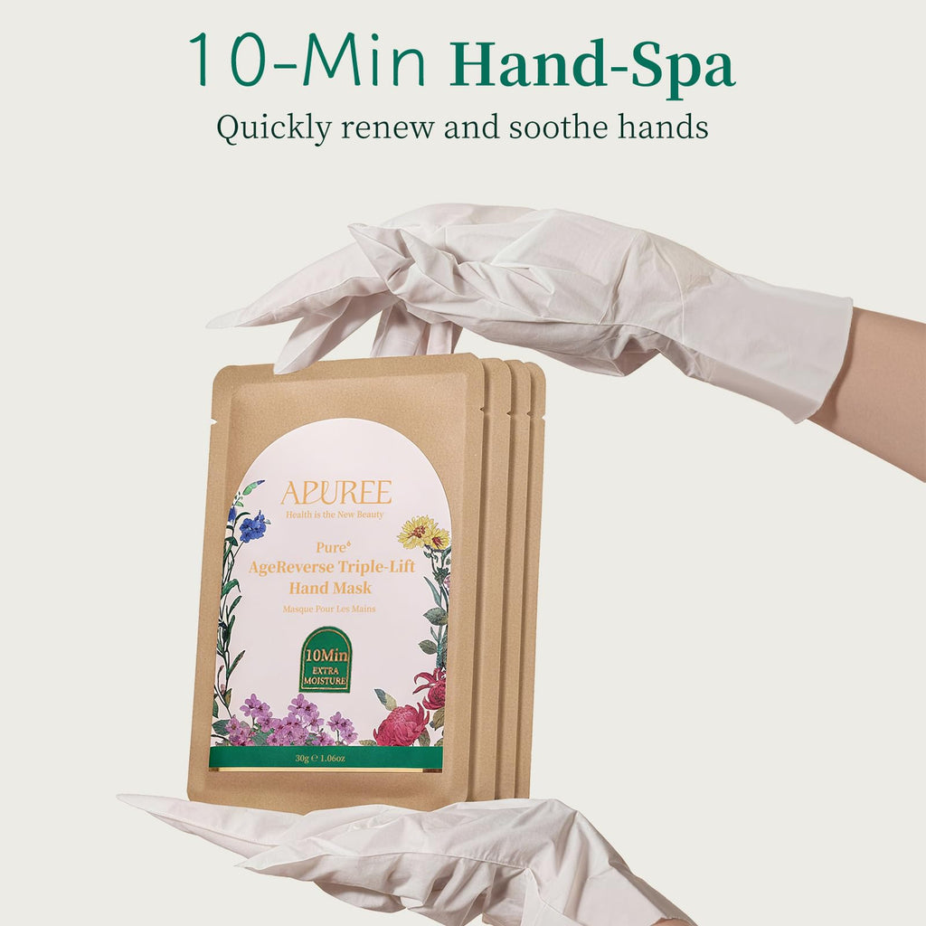 APUREE Anti Aging Hand Mask Gloves – 10-Minute Repair & Extra Moisture (5x30g)