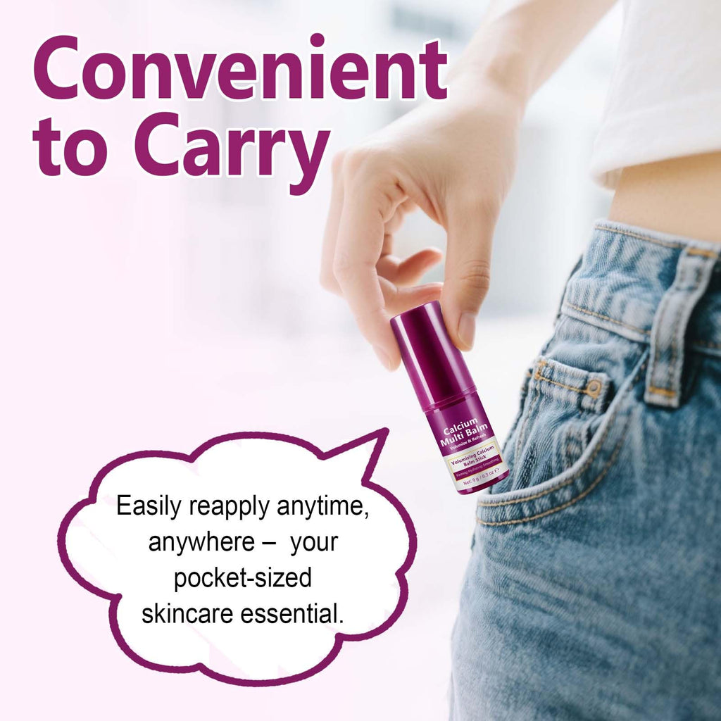 APUUFYQC Calcium Multi Balm Stick – 2 Pack for Deep Hydration, Firming & Eye Care
