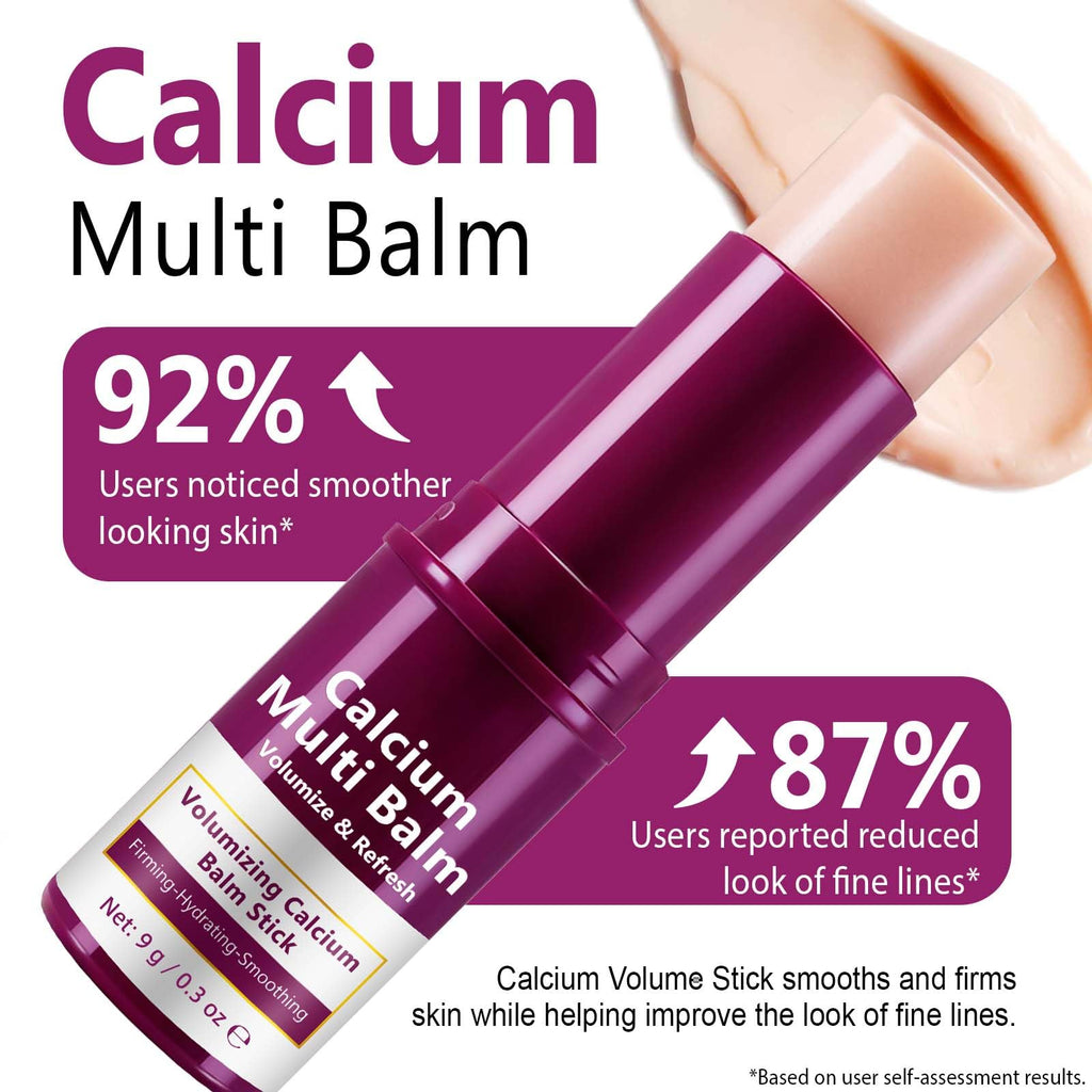 APUUFYQC Calcium Multi Balm Stick – 2 Pack for Deep Hydration, Firming & Eye Care