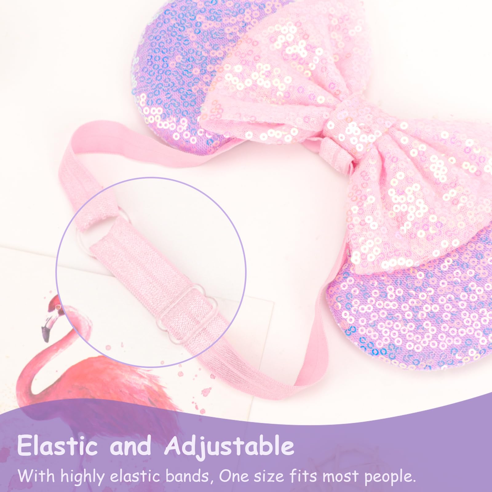 AQOKKA Mouse Ears Headband with Bow – Minnie Ears Cosplay Accessory for Women