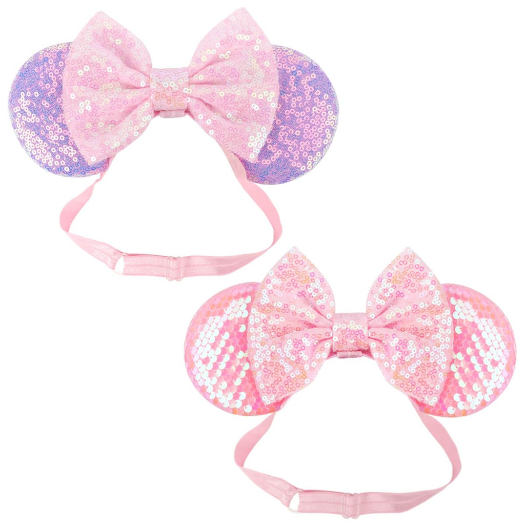 AQOKKA Mouse Ears Headband with Bow – Minnie Ears Cosplay Accessory for Women