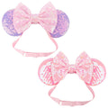 AQOKKA Mouse Ears Headband with Bow – Minnie Ears Cosplay Accessory for Women