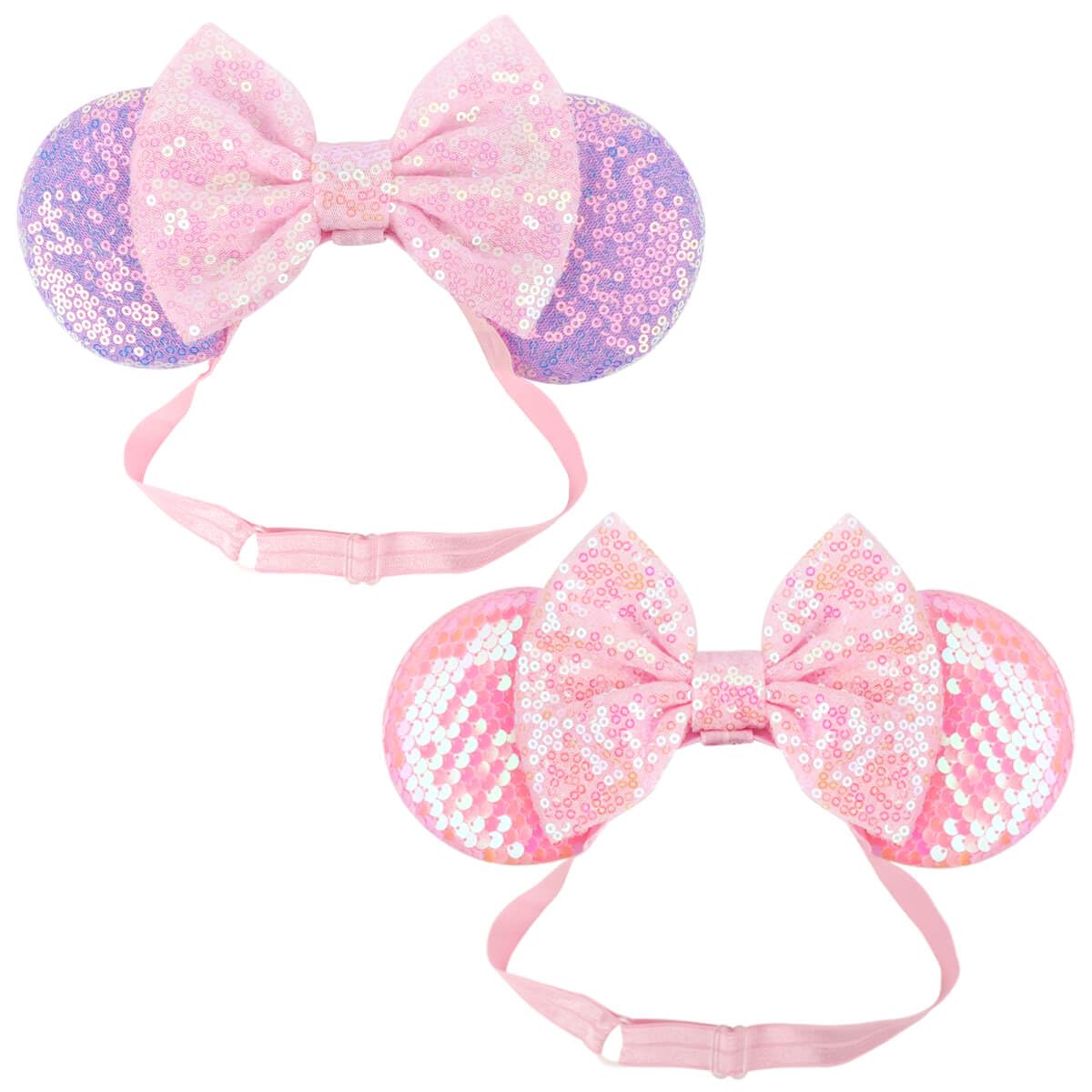 AQOKKA Mouse Ears Headband with Bow – Minnie Ears Cosplay Accessory for Women