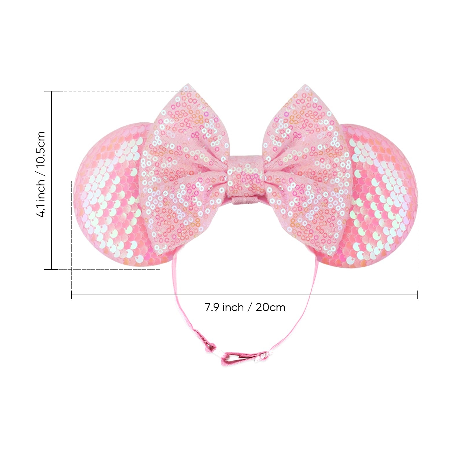 AQOKKA Mouse Ears Headband with Bow – Minnie Ears Cosplay Accessory for Women