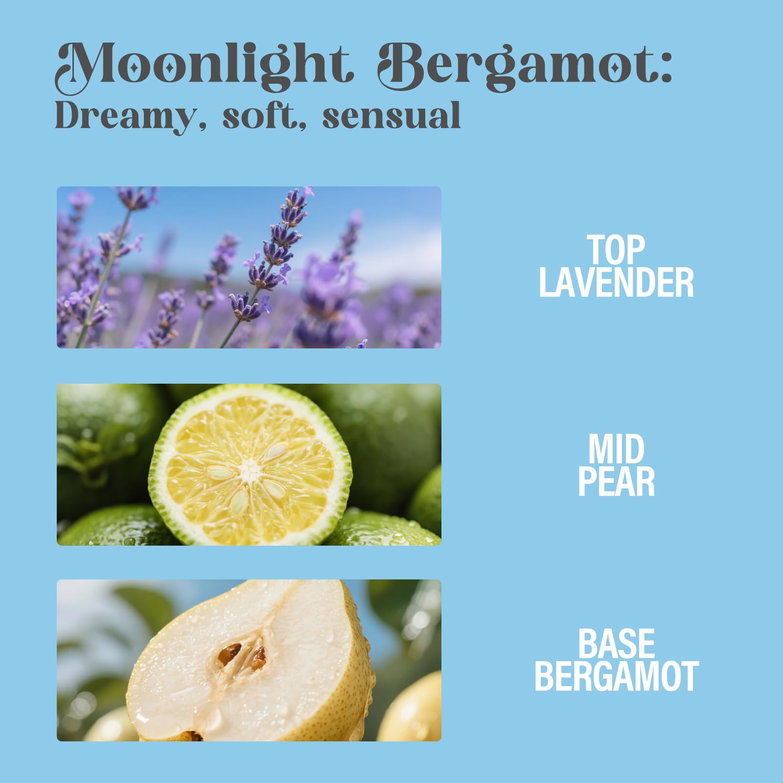 AQUA BLANCE Moonlight Bergamot Body Spray for Women | Diamond-Embellished Fragrance Mist 3.4 fl oz