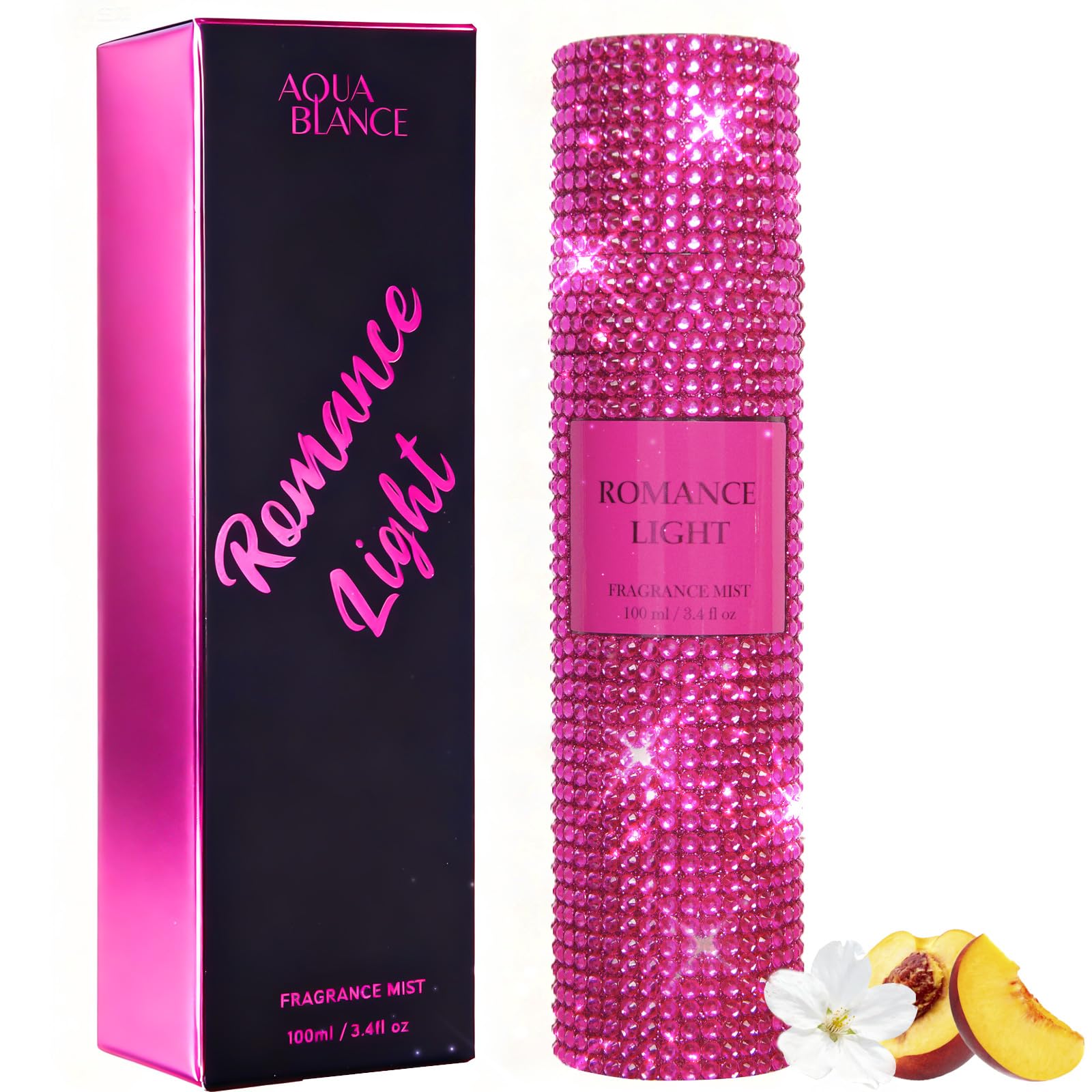AQUA BLANCE Romance Light Body Spray – Diamond Fragrance Mist, 3.4 oz