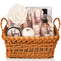 Aqua Elegante Spa Baskets for Women – Luxury Coconut & Vanilla Bath Set Gift Pack