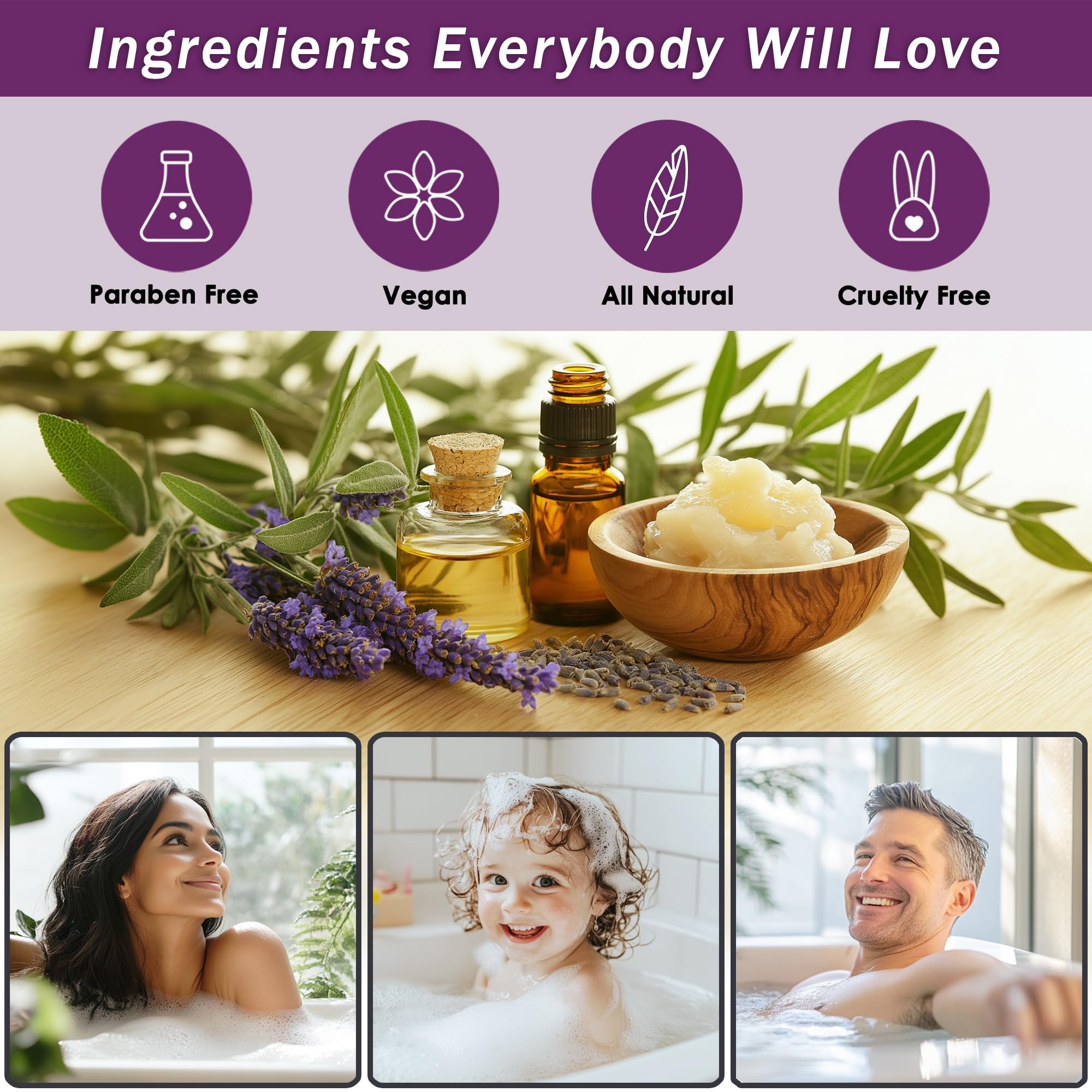 Aqua Elegante Spa Baskets for Women – Luxury Lavender & Tea Tree Bath Set