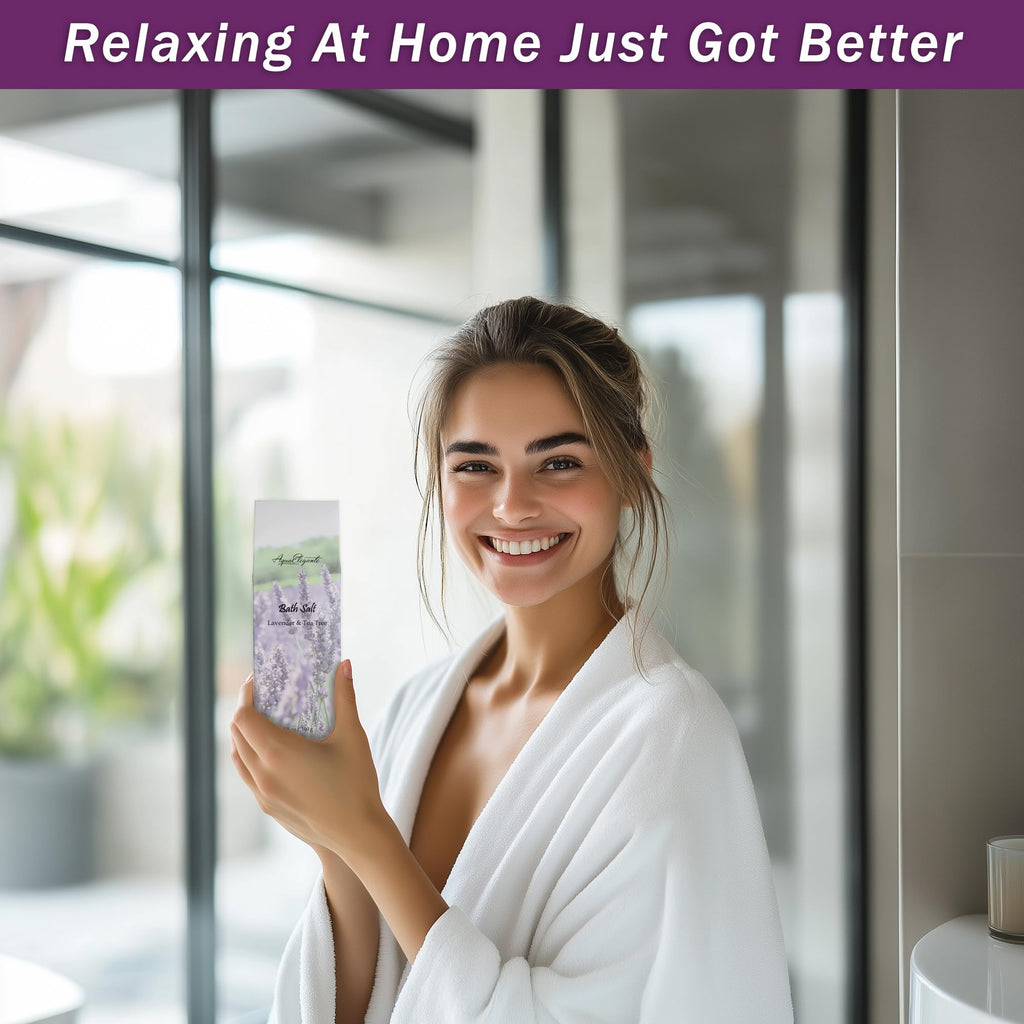 Aqua Elegante Spa Baskets for Women – Luxury Lavender & Tea Tree Bath Set