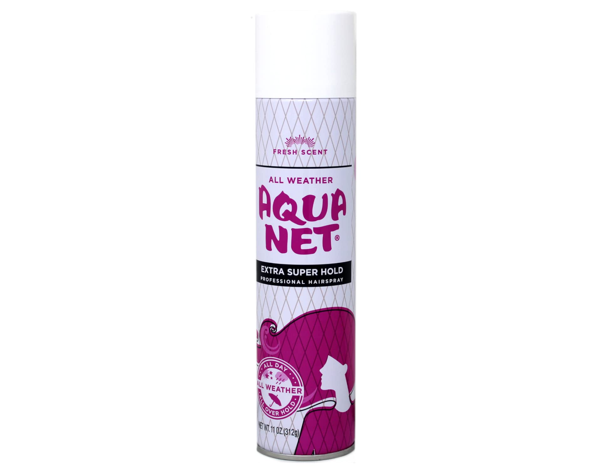 Aqua Net Professional Extra Super Hold Hair Spray 11 oz – Fresh Scent (Pack of 6)