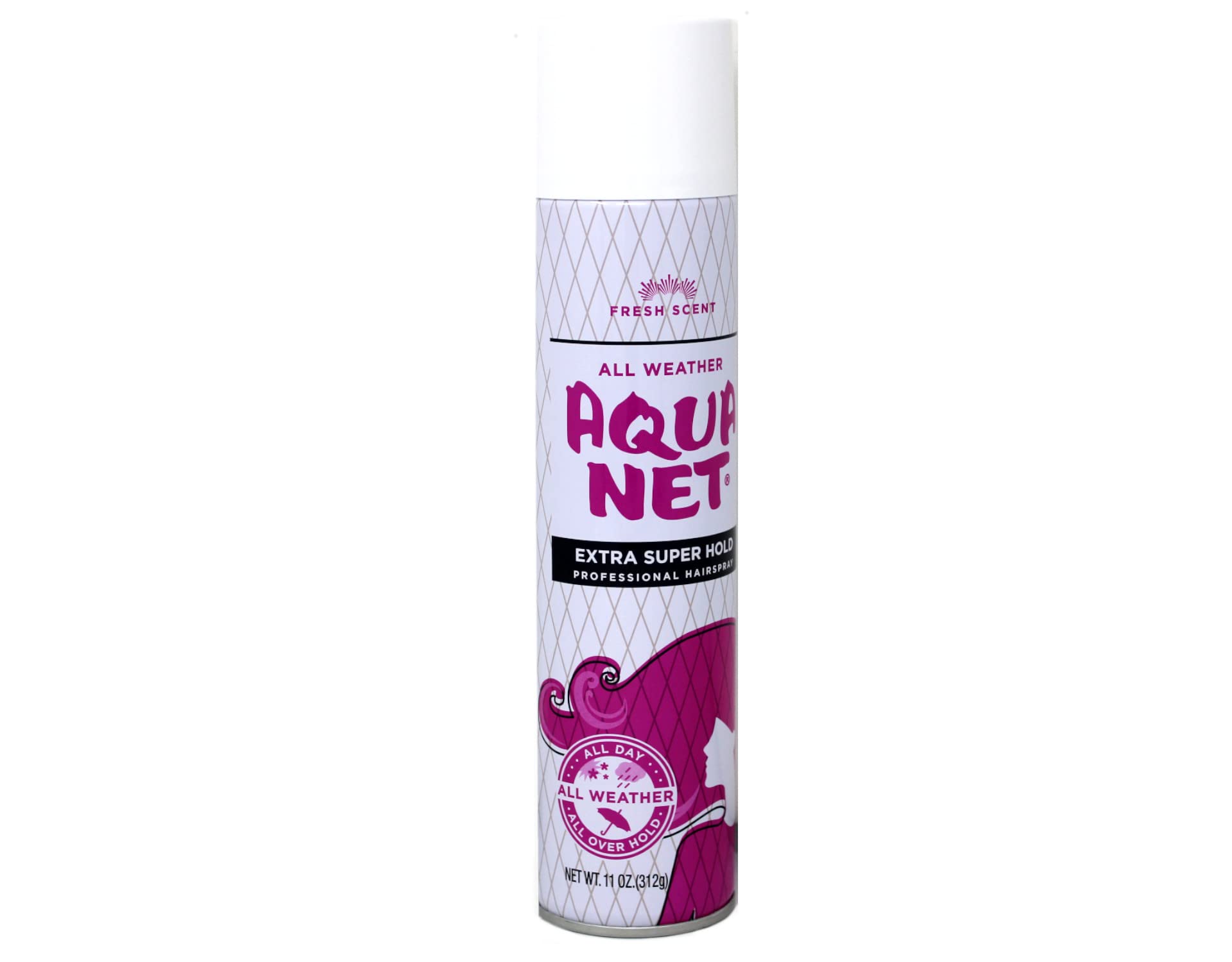 Aqua Net Professional Extra Super Hold Hair Spray 11 oz – Fresh Scent (Pack of 6)