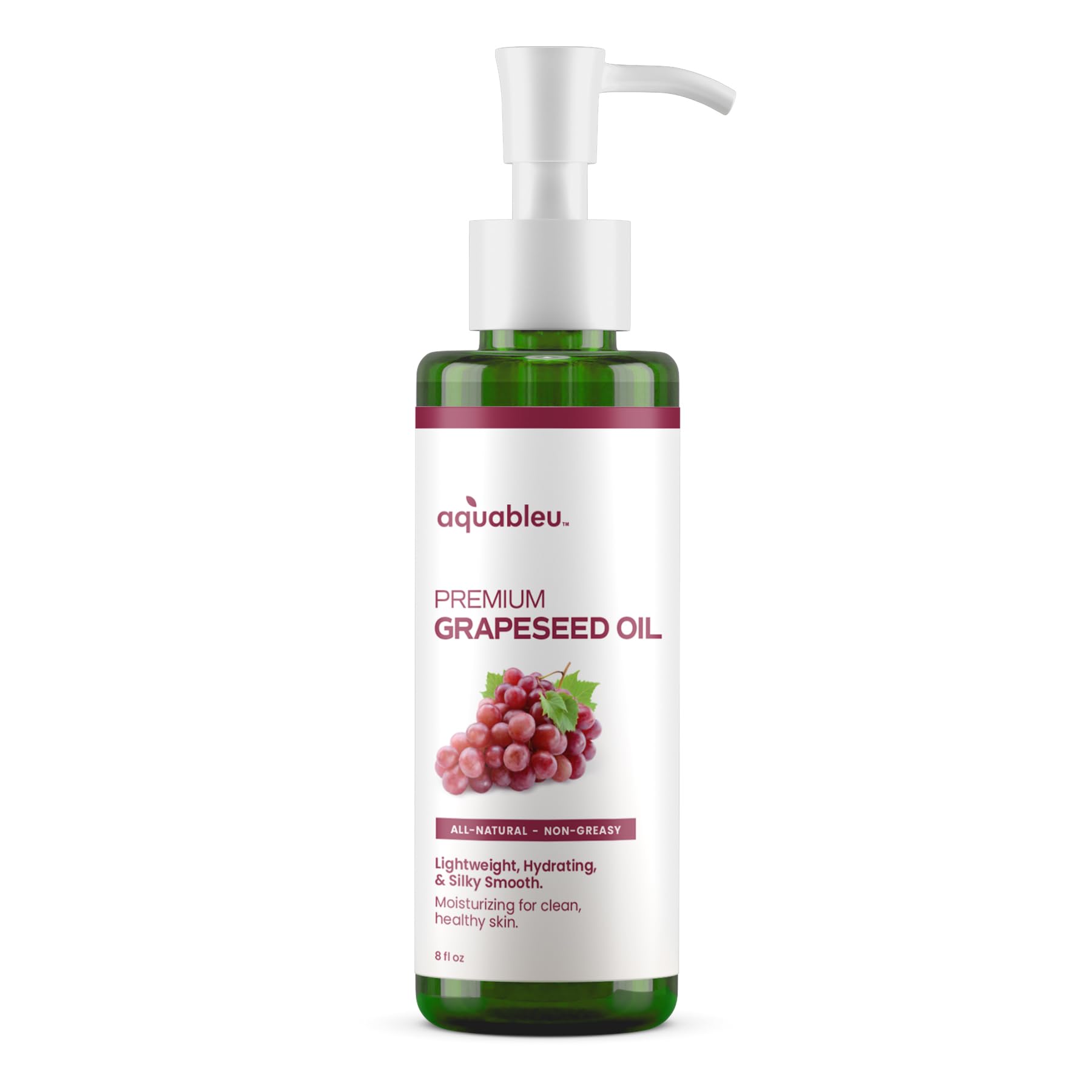 Aquableu Premium Grapeseed Oil – 100% Pure, Cold-Pressed, Hydrating (8 oz)