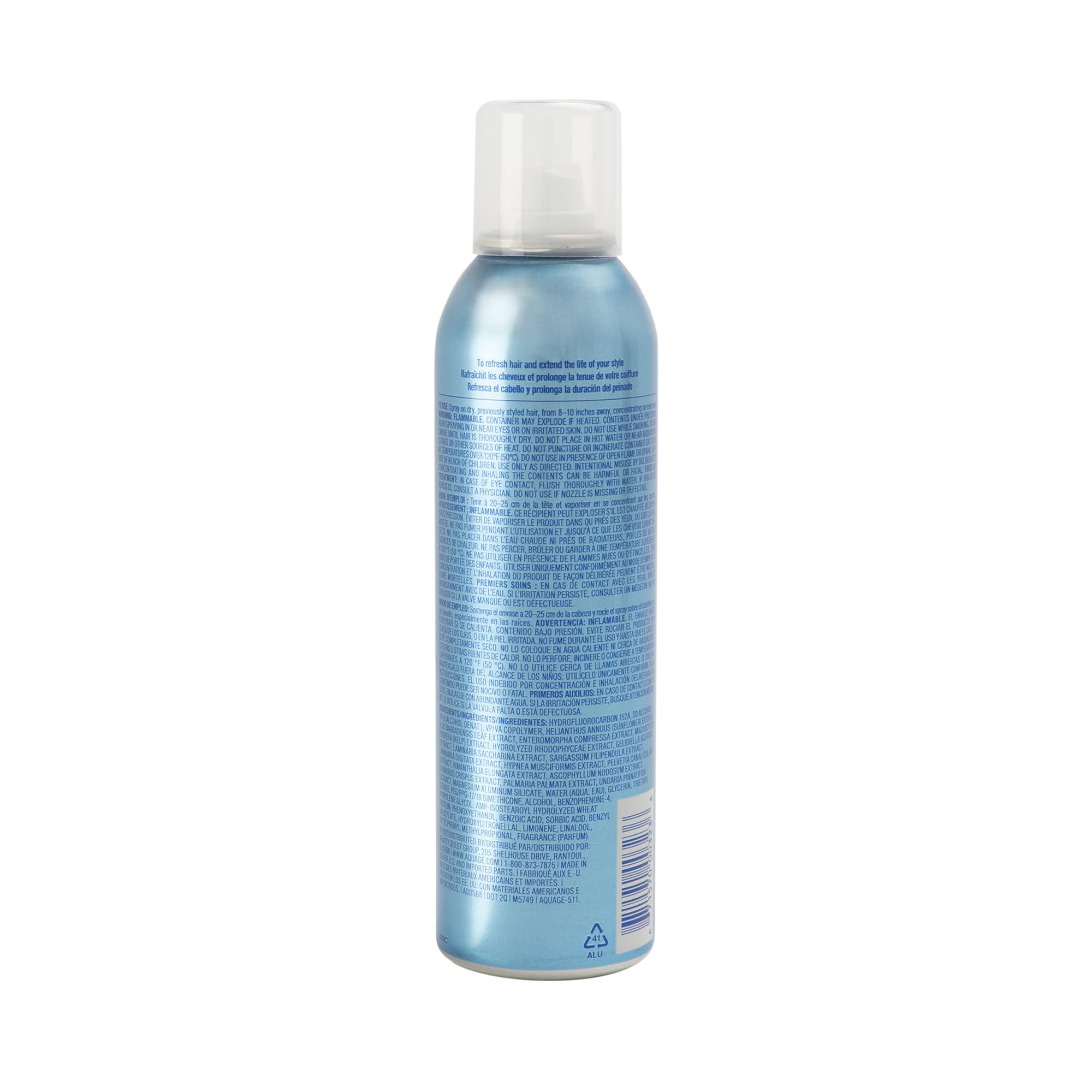 AQUAGE Dry Shampoo Style Extending Spray – Oil-Absorbing + Texturizing, 8 oz