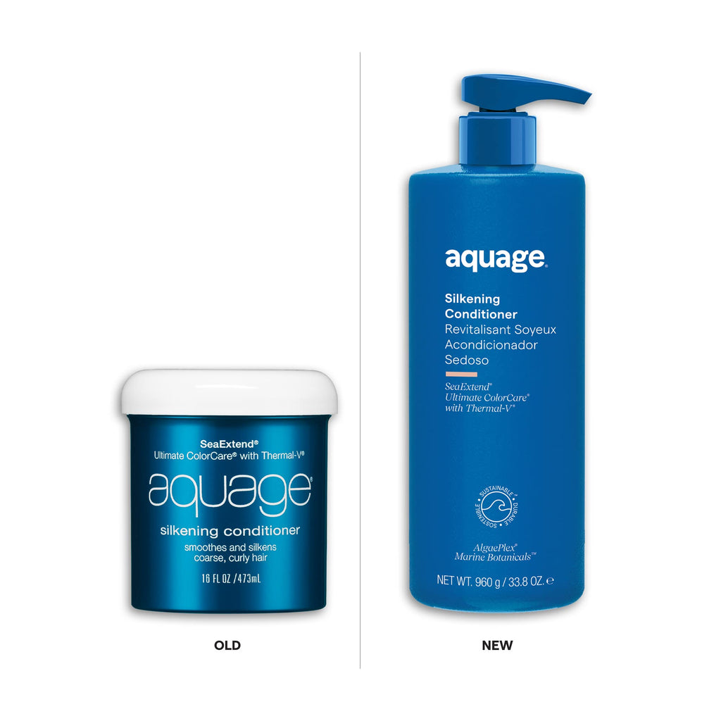 Aquage SeaExtend Silkening Conditioner | Improve Manageability & Frizz-Free Styling, 33.8 oz