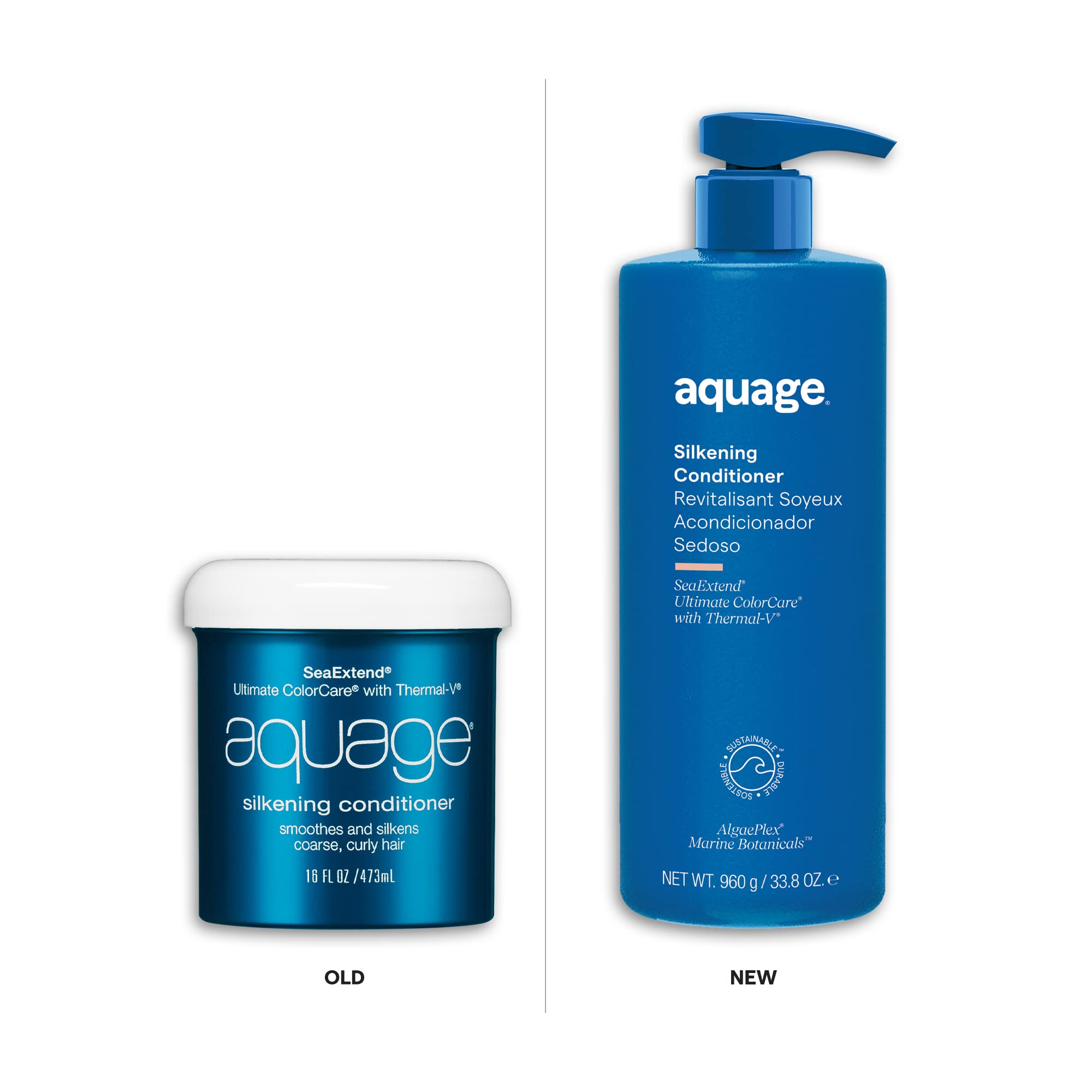 Aquage SeaExtend Silkening Conditioner | Improve Manageability & Frizz-Free Styling, 33.8 oz