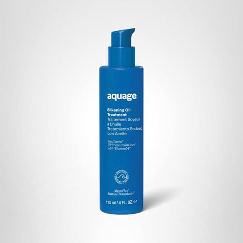 AQUAGE SeaExtend Silkening Oil Treatment – Ultra-Light, Colorless Finish, 4 oz