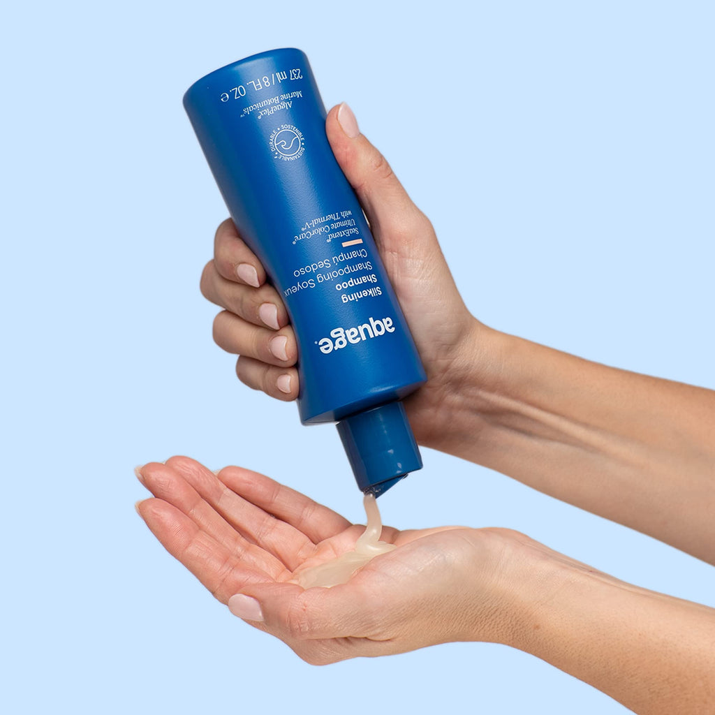 Aquage SeaExtend Silkening Shampoo – Smooths Coarse & Curly Hair, 8 oz