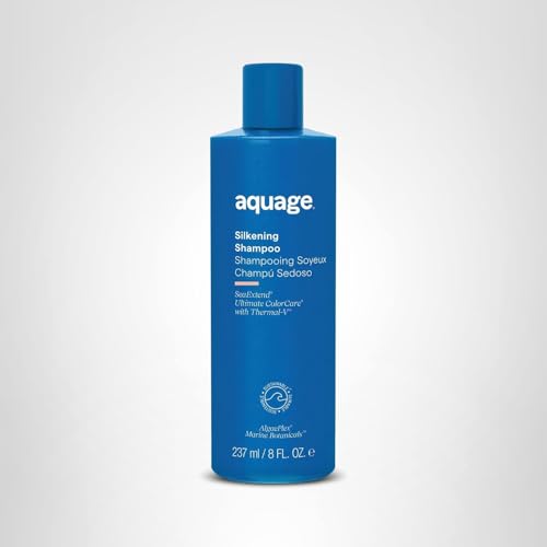 Aquage SeaExtend Silkening Shampoo – Smooths Coarse & Curly Hair, 8 oz