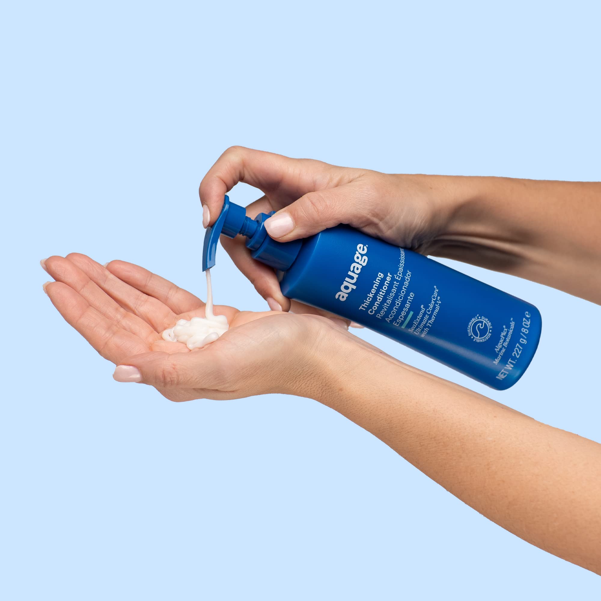 AQUAGE SeaExtend Thickening Conditioner | Thermal-V Technology for Volume, Shine & Frizz-Free Hair (8 oz)
