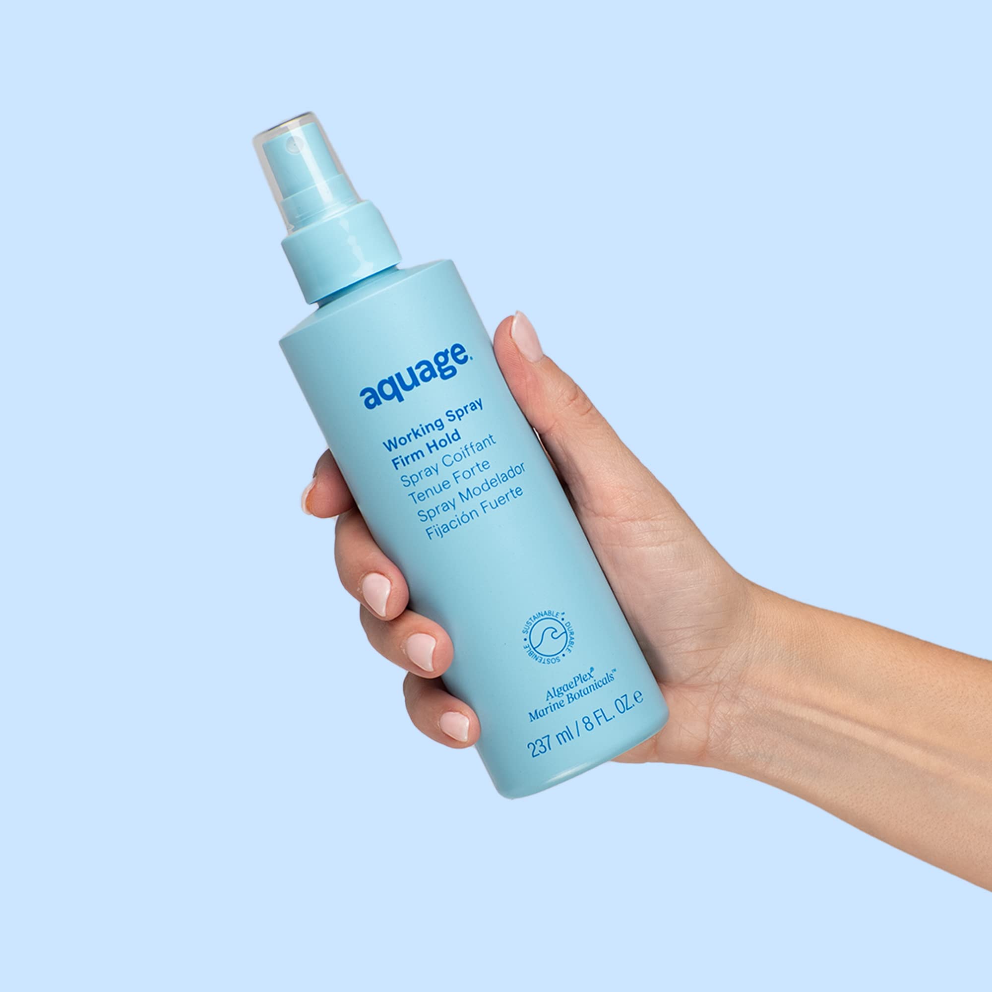 Aquage Working Spray – Firm Hold Non-Aerosol Hairspray, Workable Dry-Down, 8 oz